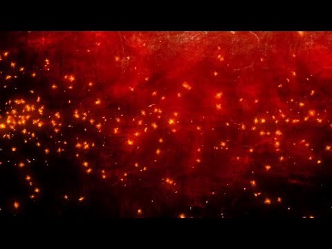 Fire Particles Overlay With Burning Red Glowing Fire