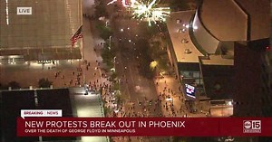 VIDEO: Peaceful protest turns violent; buildings, cars damaged in Phoenix