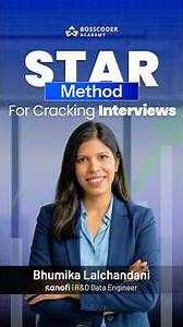 STAR Method For Cracking Interviews by R&D Data Engineer at Sanofi | Bosscoder Mentor
