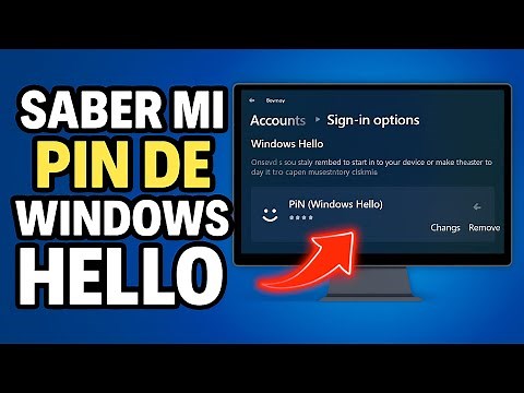 ✅COMO SABER MI PIN DE WINDOWS HELLO