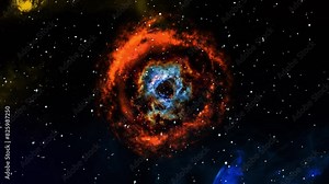 a stunning and beautiful nebula Abstract background. Traveling through star fields in space star burst light, Blue bright galaxy panorama, abstract cosmic space background, artistic 3D galaxy