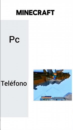 Minecraft PC vs teléfono