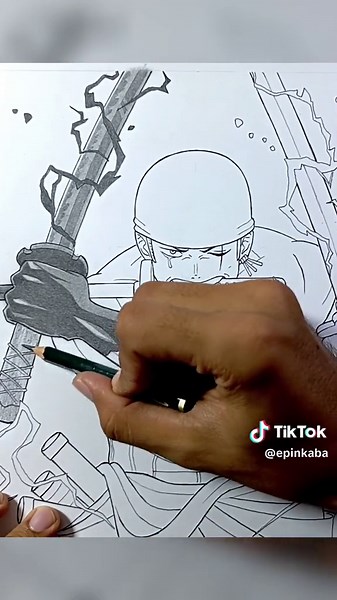 Roronoa Zoro Anime Drawing Tutorial