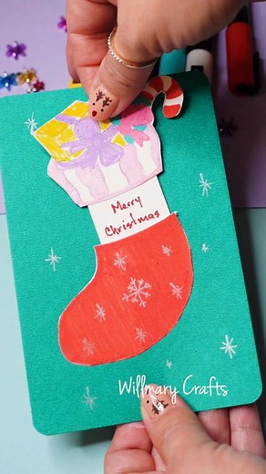 DIY Easy Pull-up Card for Christmas 🎄 | Willmary Crafts