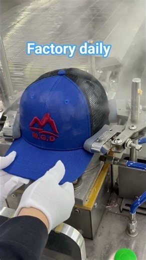 Steaming your own trucker cap #caps #hat #factory #customized #fyp