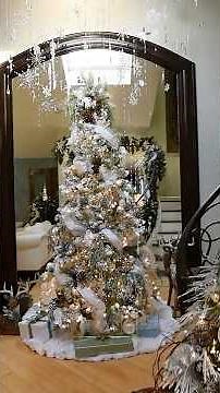 Winter Wonderland Christmas Tree DIY | Rebecca Robeson Holiday House Tour