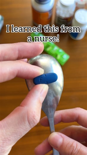 💊 Use the back of a spoon to easily split pills. #hometips #nurse | Jeff & Lauren
