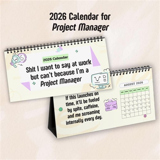 2026 Funny Project Manager Desk Calendar, Program Manager Gift, Scrum Master Gift, Sarcastic Coworker Gift, Funny Product Manager Gift - Etsy Australia