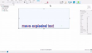 Unable to "move" text after exploding and trimming