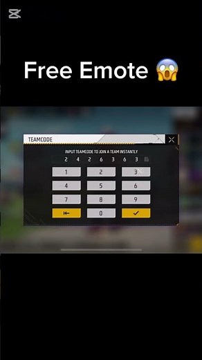 How to get free emotes in freefire 🤫 || Team code reward ❤️