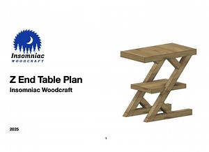 Z End Table Woodworking Build Plan, How To, DIY - Etsy Canada