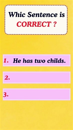 Which Sentence Is Grammatically Correct?#GrammarChallenge #EnglishQuiz #LearnEnglish