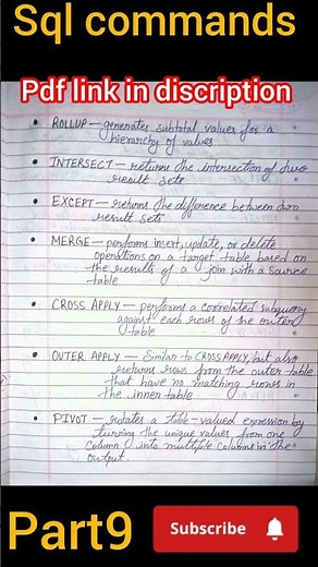 pdf link in discription #pdf #job #sqlcommands #sqlqueries #shortsfeed#viralshort #ytshortsindia#yt