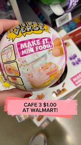 I know every Walmart is different but mine actually marked Miniverse cafe 3 down to $1.00!! They were in the regular toy aisle and were not visually marked on sale at all. ✨PSA: use the app to scan barcodes IN the store to price check!✨ #walmart #shoppinghaul #shopping #miniverse #makeitmini | Mini Starr Magic