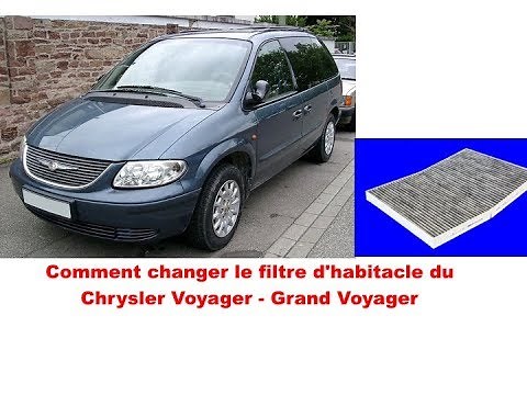 Chrysler Voyager - Grand Voyager comment changer le filtre d'habitacle