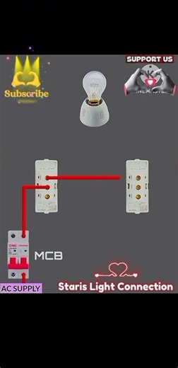Two way switch connection kaise kare #shortvideo #electrician #twowayswitchconnection