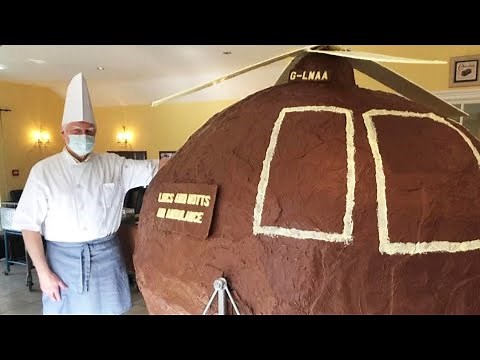 Candyman Makes Giant Chocolate Helicopter
