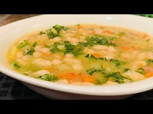 Creamy white bean and kale soup ll Vegan soup ll healthy recipes ll one pot recipe