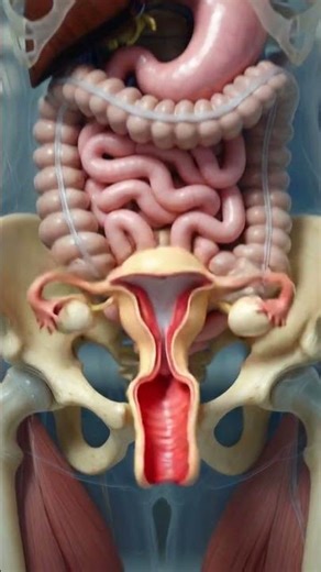 Menstrual Cycle Explained In 3D | Female Reproductive System #anatomy #shorts