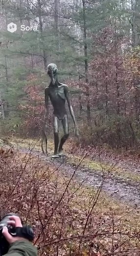 Gran avistamiento de alienígena en el bosque