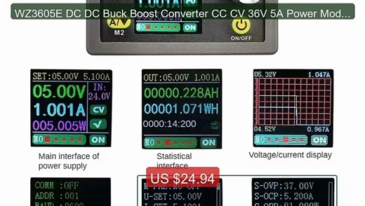 WZ3605E DC DC Buck Boost Converter CC CV 36V 5A Power Module ... -- Amazing Value 2026 | Must Have!