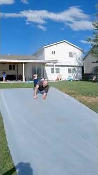 DIY Slip N Slide #diyhacks #backyard