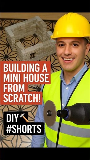 Building a Mini House from Scratch 🧱 | DIY Tiny House Craft Step by Step #Shorts