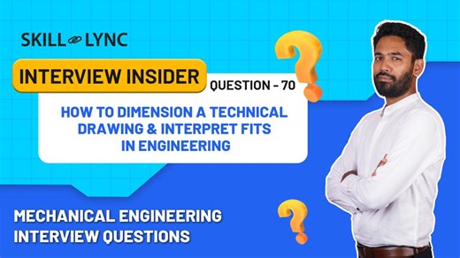 How to Dimension a Technical Drawing & Interpret Fits in Engineering | Video 70 | Mechanical Engineering Interview Questions | Accurate technical drawings are the backbone of mechanical design. This episode breaks down dimensioning techniques and fits, helping engineers create precise, functional, and manufacturable components. ✅ What You’ll Learn in This Episode: 1️⃣ Why Dimensioning is Crucial in Engineering? Learn how proper dimensioning ensures parts fit correctly, function reliably, and can