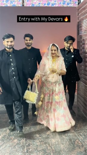 Rahul and Himanshi on Instagram: "Z-Plus Security saath mein chalti hai. 😎🔥 Warning: Don’t mess with the Bhabhi! Swag Level 100, Don Entry, Security me devar mere, family goals Swaggy wedding entering ideas, Swaggy wedding reels on instagram, Indian bride walking with three brothers-in-law (devar) in a wedding entry, wearing red lehenga, trending swaggy wedding reel. #DevarBhabhi #BhabhiSwag #DevarKiShaadi #IndianWeddingEntry #ZPlusSecurity"