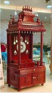 Rush Gold wooden Temple with LED Panel Shree Yantra in the Middle #aarsun #mandirdesign #reels