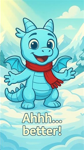 "Frosty’s Snow Surprise ❄️☕ | Tiny Dragon Tales" #Shorts