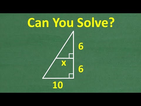 Inside the large triangle is a small triangle – what’s the missing side of the small triangle?