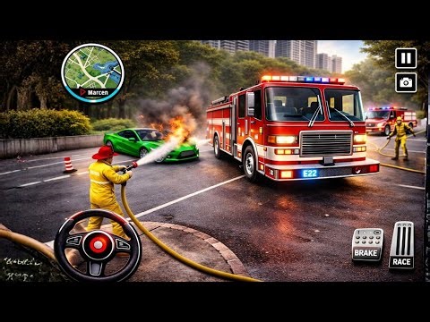 Fire Truck Emergency Rescue 🚒 Simulator Gameplay
