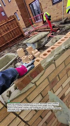 Perfect Brick Alignment Every Time! #Masonry #Bricklaying #Construction