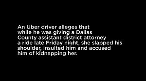 338K views · 1K reactions | An Uber driver alleges that while he was giving a Dallas County assistant district attorney a ride late Friday night, she hit him, insulted him and accused him of kidnapping her. He recorded part of the conversation. This is a censored version of the recording. Read more: https://www.dallasnews.com/news/dallas/2017/11/11/listen-dallas-prosecutor-accuses-lost-uber-driver-kidnapping-rant-night-bar | The Dallas Morning News | Facebook