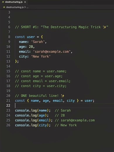 The Destructuring Magic Trick