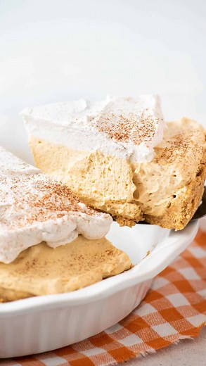 This no bake pumpkin pie comes together in 20 minutes with a mousse-like filling made from heavy cream for incredible texture. I’ve tested this recipe to be foolproof, with a buttery graham cracker crust and cinnamon whipped cream topping that make it bakery-worthy. Readers rave that it’s replaced traditional pumpkin pie at their holiday tables. Trust this recipe to deliver a festive, stress-free dessert every time. 😋🎃🥧 Comment “yum” and I’ll send it your way! https://thefirstyearblog.com/no-