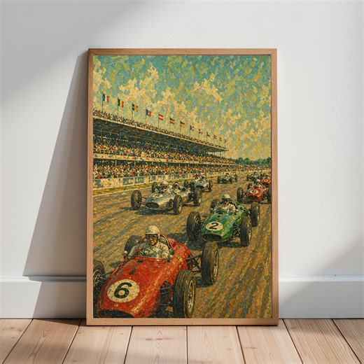 Vintage Formula 1 Monaco Grand Prix Racing Poster, Retro F1 Race Car - Etsy