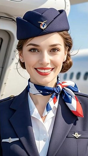 Beautiful female flight attendant 🔥🧑‍✈️✈️ #flightattendant #beautiful #pretty #girl #airplane
