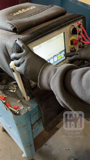 Running a DC Hi-Pot test to determine if there is any electrical leakage to ground. #electric