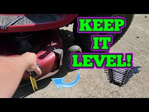 How To Easily Level The Deck On Your Riding Lawn Mower!