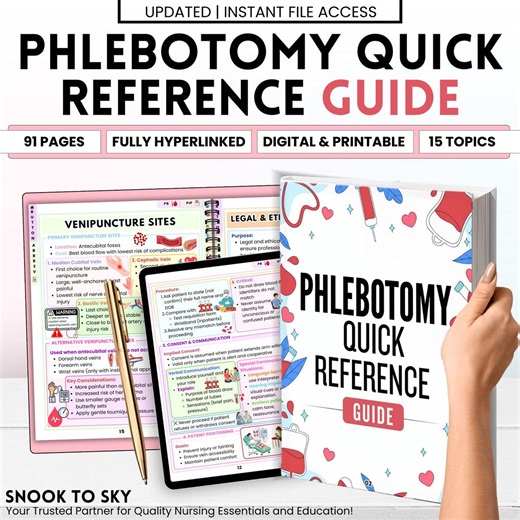 Phlebotomy Study Guide PDF | Venipuncture Notes | Order of Draw Chart | Blood Collection Reference - Etsy UK