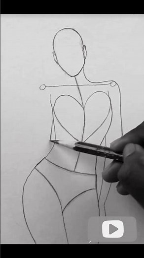 How to Draw a Female Body Structure | Easy Step-by-Step Tutorial for Beginners #shorts #art