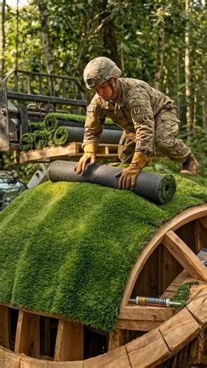 US Army Soldier Builds Giant Turtle House in Jungle 🐢🔥 | Satisfying ASMR Construction #asmr