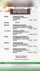 Unser Mittagstisch und unsere Wochengerichte für die kommende Woche 🍽️ | Elmeloher Grill & Catering