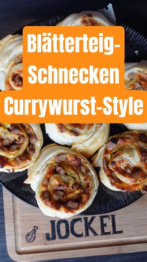 Lust auf herzhafte Blätterteig-Schnecken im Currywurst-Style - schnell & einfach zubereitet