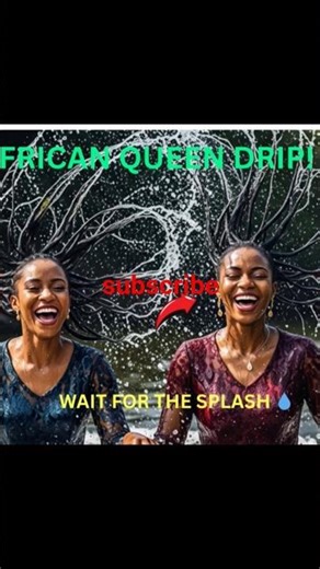 African Queens Drip 💧👑 River Swim in Exquisite Attire #shorts #viral #fyp