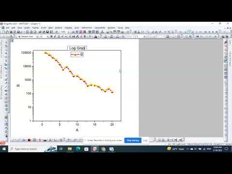 Logarithmic graph in Origin Pro| Log Graph in Origin Pro, make graph in origin #viral #trending