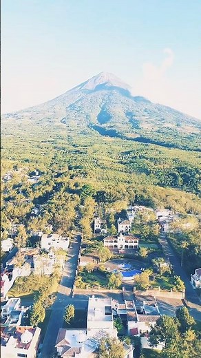 Stunning view of the Agua Volcano 🌋 from Antigua Guatemala #volcano #antiguaguatemala