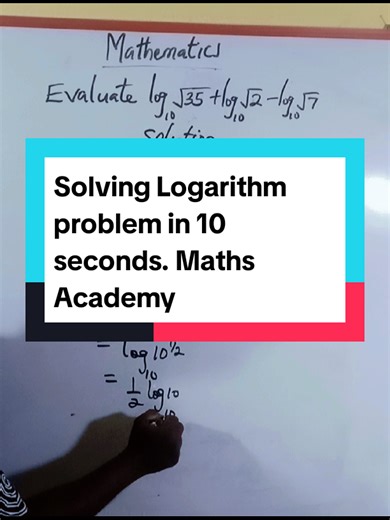 #creatorsearchinsights Study techniques in solving Logarithm problem in 10 seconds #education #stemeducation #STEMTok #mathematics #logarithm #sirpedrodemathstutor